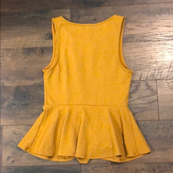 Yellow peplum tank - Picture 5 of 5